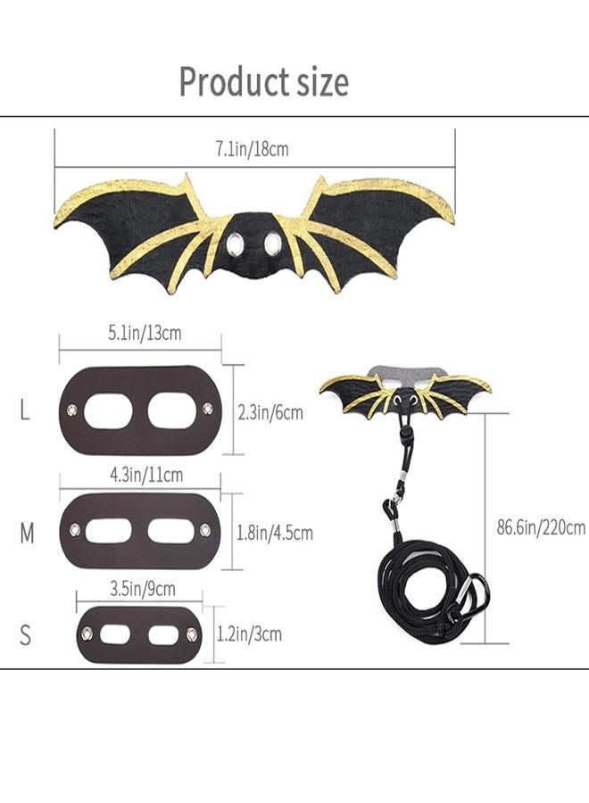 Weimostar Bearded Dragon Leash and Harness Set, 3 Size Adjustable Lizard Harnesses with Silver Black Wing, Soft Reptile Leash for Small Animal Outdoor Walking - Image 4